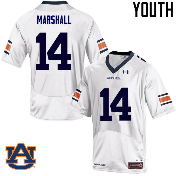 Youth Auburn Tigers #14 Nick Marshall College Football Jerseys Sale-White